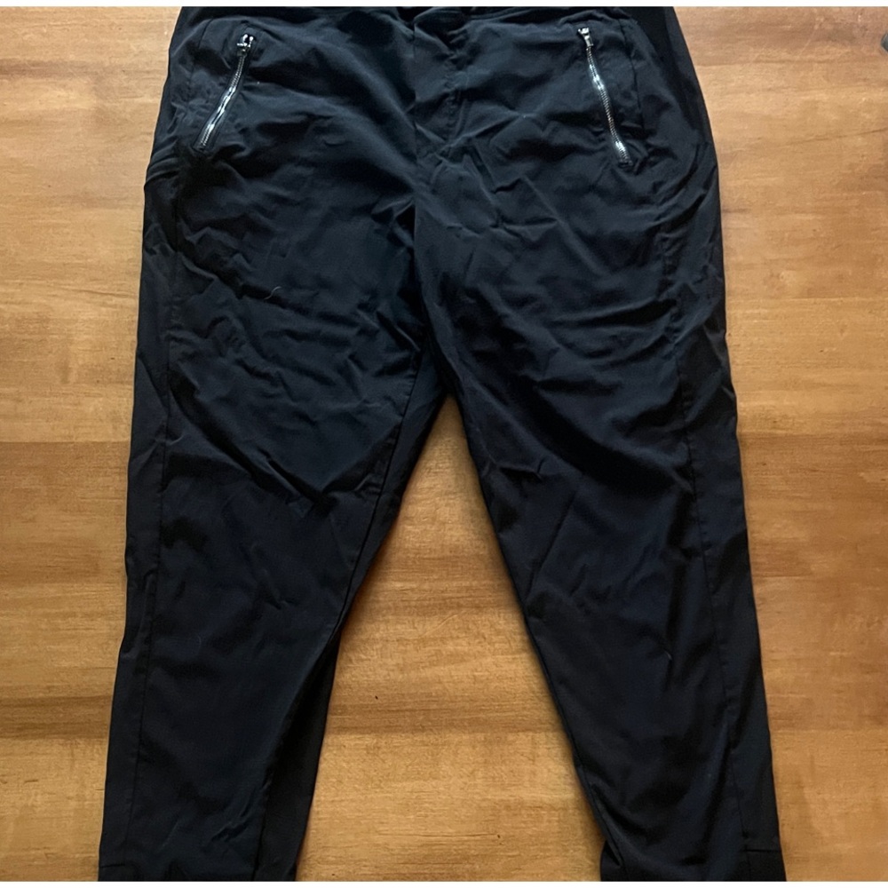 Athleta Black Women's Stretch Track Joggers with Zip Pockets